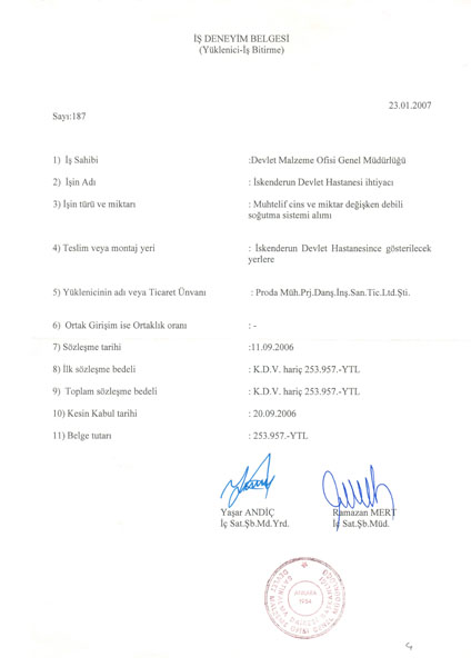 İş Deneyim Belgesi DMO